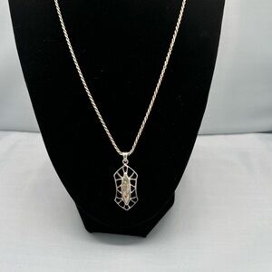 Silver Abalone Pendant Necklace